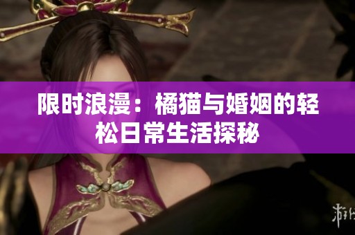 限时浪漫：橘猫与婚姻的轻松日常生活探秘