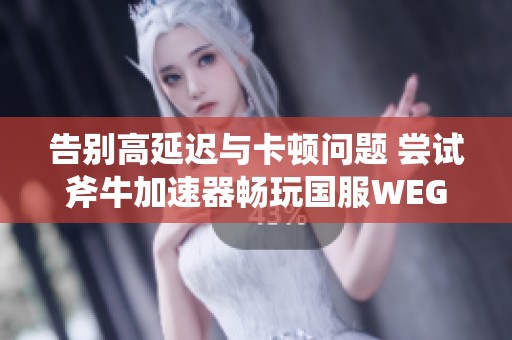 告别高延迟与卡顿问题 尝试斧牛加速器畅玩国服WEGAME荒野起源