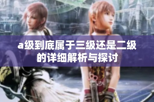 a级到底属于三级还是二级的详细解析与探讨