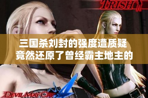 三国杀刘封的强度遭质疑 竟然还原了曾经霸主地主的实力与传奇