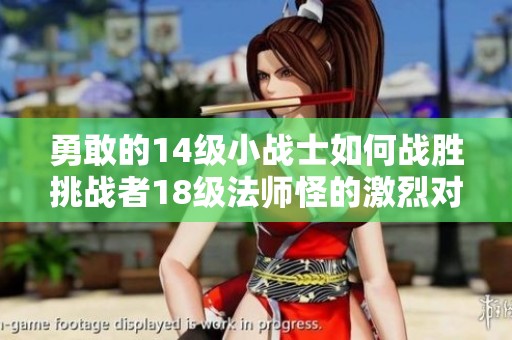 勇敢的14级小战士如何战胜挑战者18级法师怪的激烈对决揭秘
