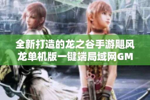 全新打造的龙之谷手游飓风龙单机版一键端局域网GM后台带你畅玩无限乐趣