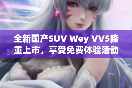 全新国产SUV Wey VV5隆重上市，享受免费体验活动