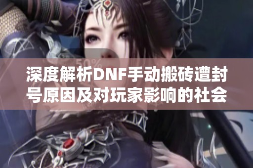 深度解析DNF手动搬砖遭封号原因及对玩家影响的社会观察