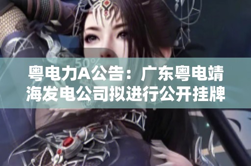 粤电力A公告：广东粤电靖海发电公司拟进行公开挂牌交易计划解析