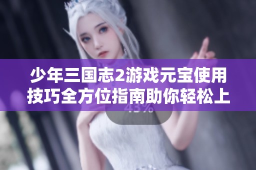 少年三国志2游戏元宝使用技巧全方位指南助你轻松上手体验游戏乐趣