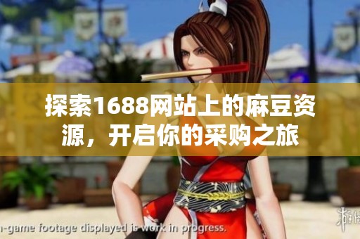 探索1688网站上的麻豆资源，开启你的采购之旅