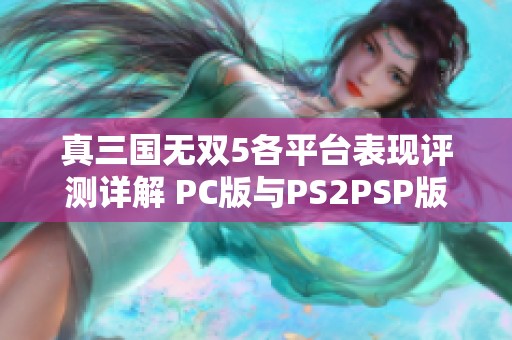 真三国无双5各平台表现评测详解 PC版与PS2PSP版本究竟哪款更为出色