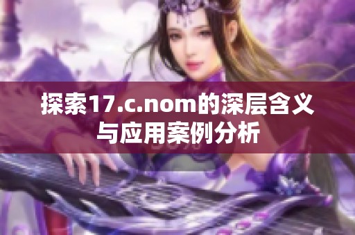 探索17.c.nom的深层含义与应用案例分析