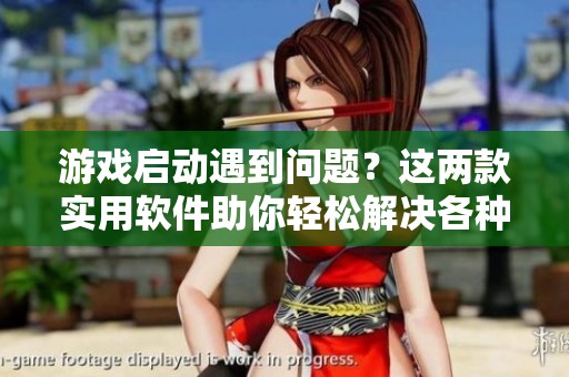 游戏启动遇到问题？这两款实用软件助你轻松解决各种技术难题