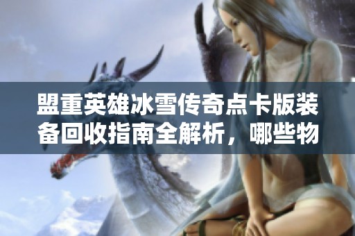 盟重英雄冰雪传奇点卡版装备回收指南全解析，哪些物品能有效回收获取更多收益