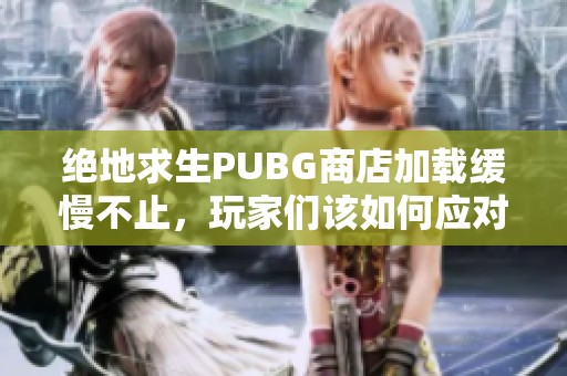 绝地求生PUBG商店加载缓慢不止，玩家们该如何应对这一问题呢