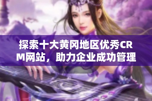 探索十大黄冈地区优秀CRM网站，助力企业成功管理客户关系