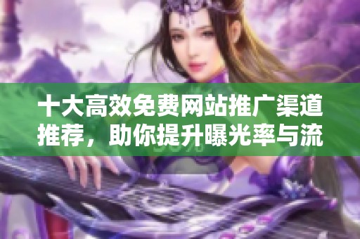 十大高效免费网站推广渠道推荐，助你提升曝光率与流量