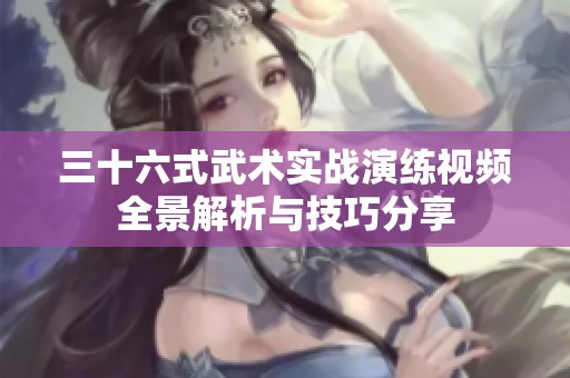 三十六式武术实战演练视频全景解析与技巧分享