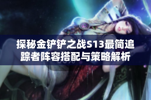 探秘金铲铲之战S13最简追踪者阵容搭配与策略解析