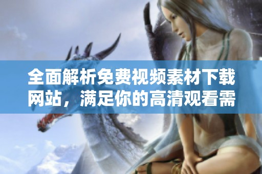 全面解析免费视频素材下载网站，满足你的高清观看需求