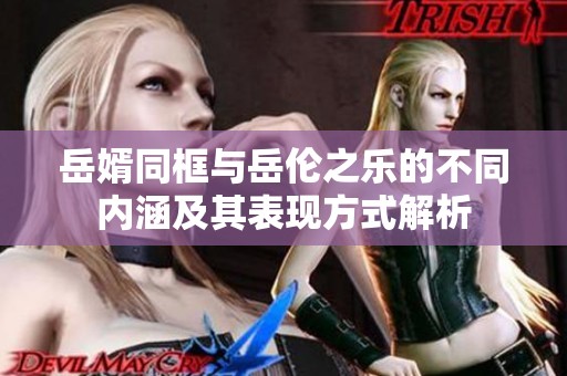 岳婿同框与岳伦之乐的不同内涵及其表现方式解析