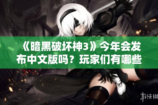 《暗黑破坏神3》今年会发布中文版吗？玩家们有哪些期待与疑问？