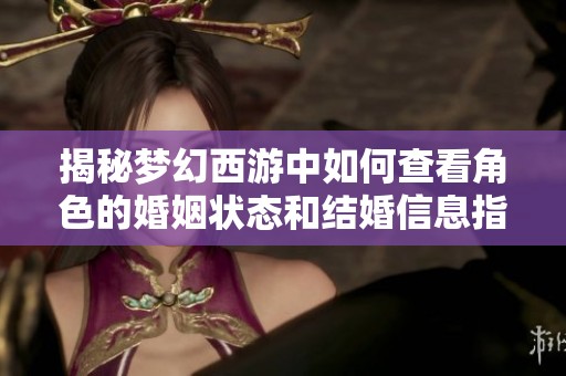 揭秘梦幻西游中如何查看角色的婚姻状态和结婚信息指南