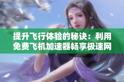 提升飞行体验的秘诀：利用免费飞机加速器畅享极速网络连接