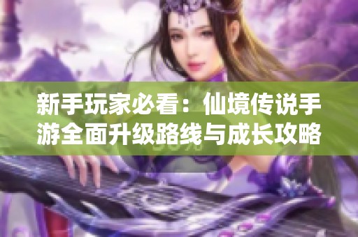 新手玩家必看：仙境传说手游全面升级路线与成长攻略解析