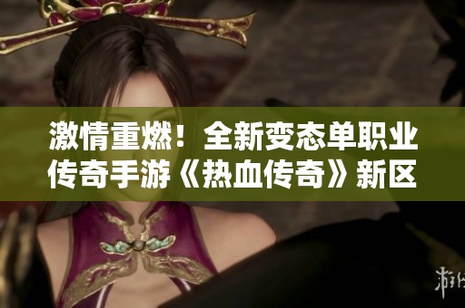 激情重燃！全新变态单职业传奇手游《热血传奇》新区火热开启