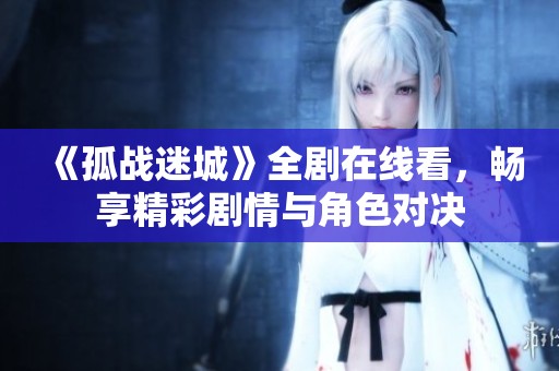 《孤战迷城》全剧在线看，畅享精彩剧情与角色对决