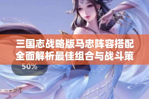 三国志战略版马忠阵容搭配全面解析最佳组合与战斗策略指南