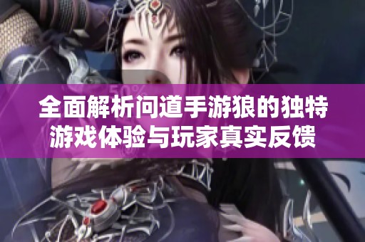 全面解析问道手游狼的独特游戏体验与玩家真实反馈