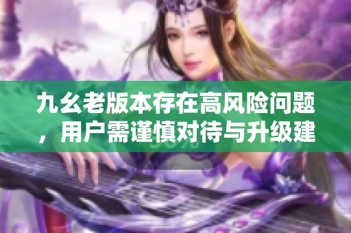 九幺老版本存在高风险问题，用户需谨慎对待与升级建议