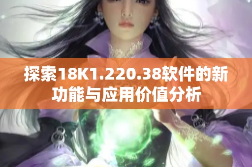 探索18K1.220.38软件的新功能与应用价值分析