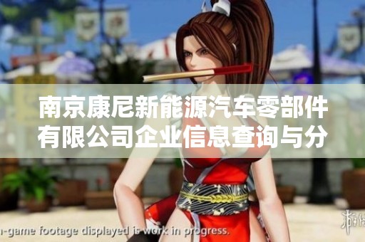 南京康尼新能源汽车零部件有限公司企业信息查询与分析报告