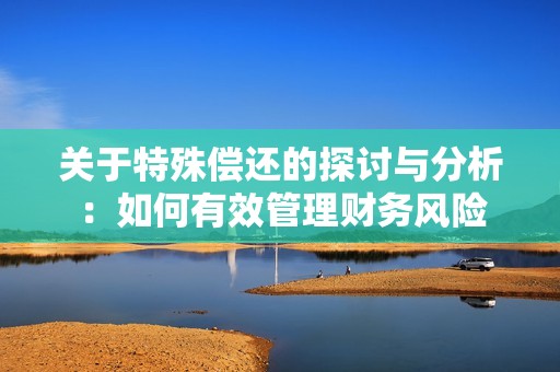 关于特殊偿还的探讨与分析：如何有效管理财务风险