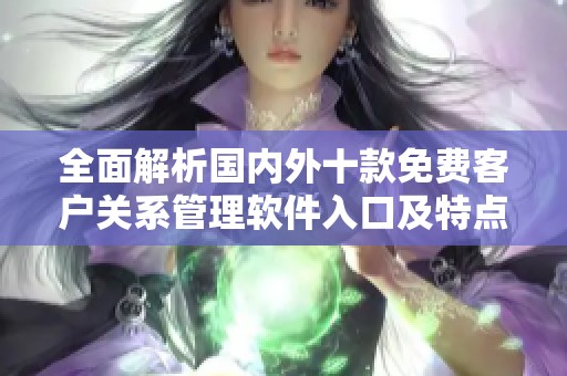 全面解析国内外十款免费客户关系管理软件入口及特点