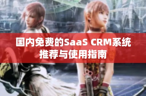 国内免费的SaaS CRM系统推荐与使用指南