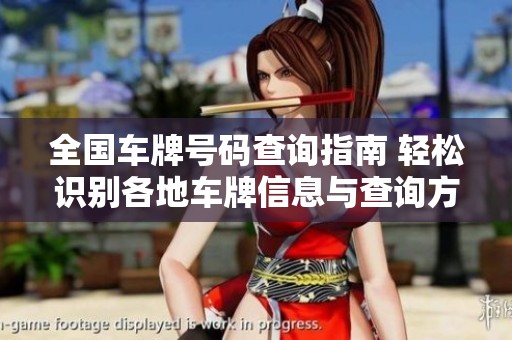 全国车牌号码查询指南 轻松识别各地车牌信息与查询方法