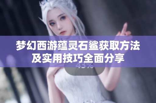 梦幻西游蕴灵石鲨获取方法及实用技巧全面分享
