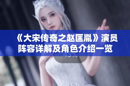 《大宋传奇之赵匡胤》演员阵容详解及角色介绍一览