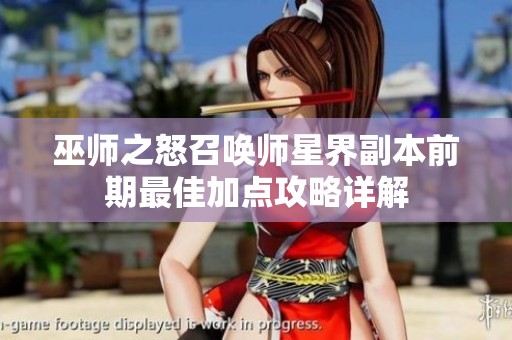 巫师之怒召唤师星界副本前期最佳加点攻略详解
