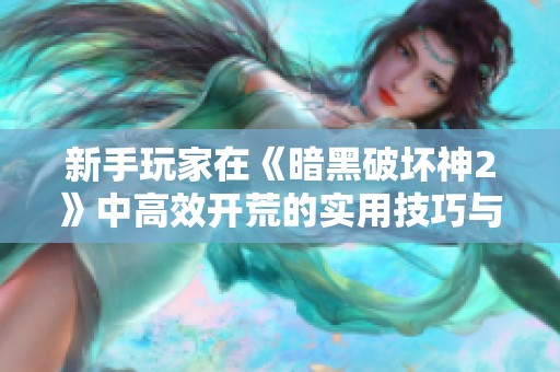 新手玩家在《暗黑破坏神2》中高效开荒的实用技巧与攻略指南