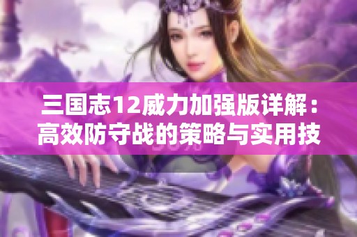 三国志12威力加强版详解：高效防守战的策略与实用技巧分享