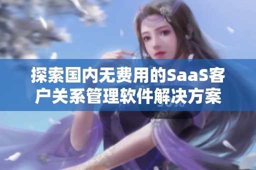 探索国内无费用的SaaS客户关系管理软件解决方案