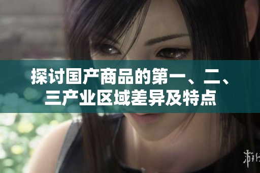 探讨国产商品的第一、二、三产业区域差异及特点