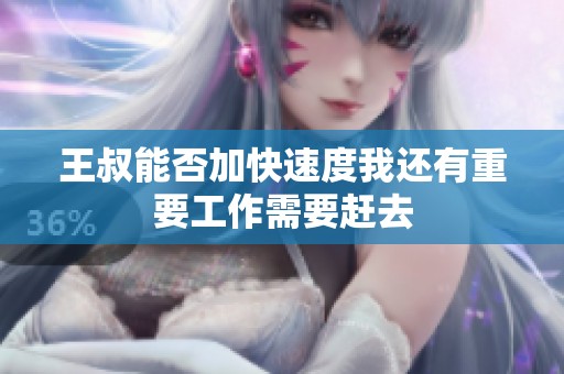 王叔能否加快速度我还有重要工作需要赶去