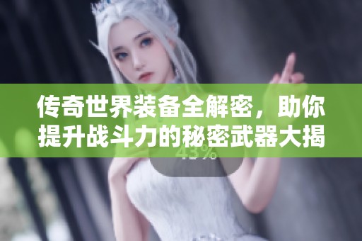 传奇世界装备全解密，助你提升战斗力的秘密武器大揭秘