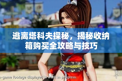 逃离塔科夫探秘，揭秘收纳箱购买全攻略与技巧