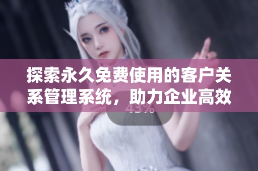 探索永久免费使用的客户关系管理系统，助力企业高效管理客户资源