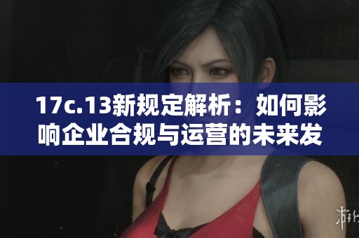 17c.13新规定解析：如何影响企业合规与运营的未来发展方向