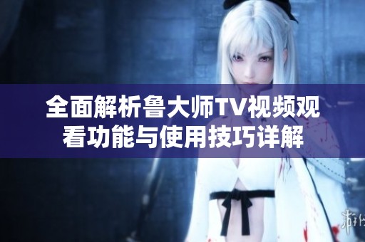 全面解析鲁大师TV视频观看功能与使用技巧详解